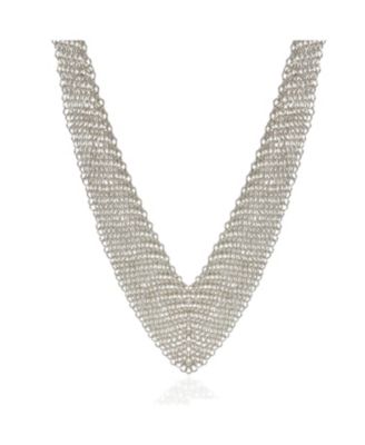 Sterling Silver  Elsa Peretti Mesh Bib Necklace