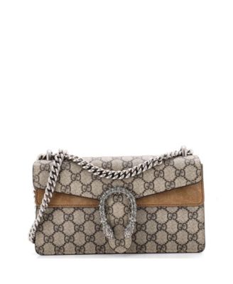 Small Dionysus Bag GG Coated Canvas with Crystal Embellished Metal