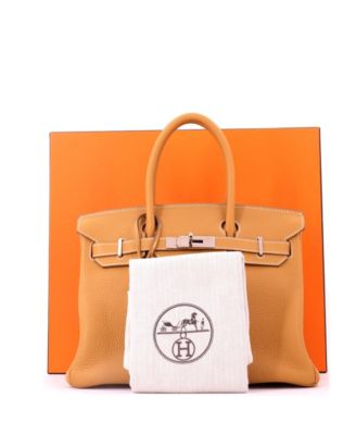 Birkin 30 Handbag Brown Clemence with Palladium Hardware