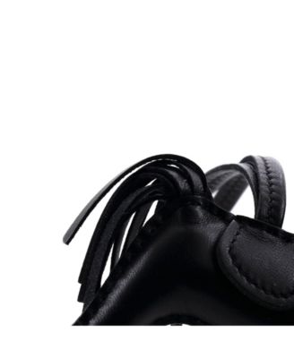 Pre-Owned HERMES PM So Black GriGri Rodeo Bag Charm Leather