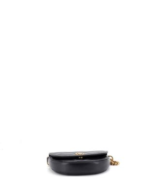 Mini GG Marmont Half Moon Flap Crossbody Bag Matelasse Leather