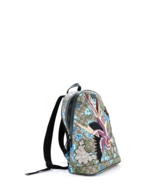 Medium Zip Backpack Embroidered Printed GG Coated Canvas