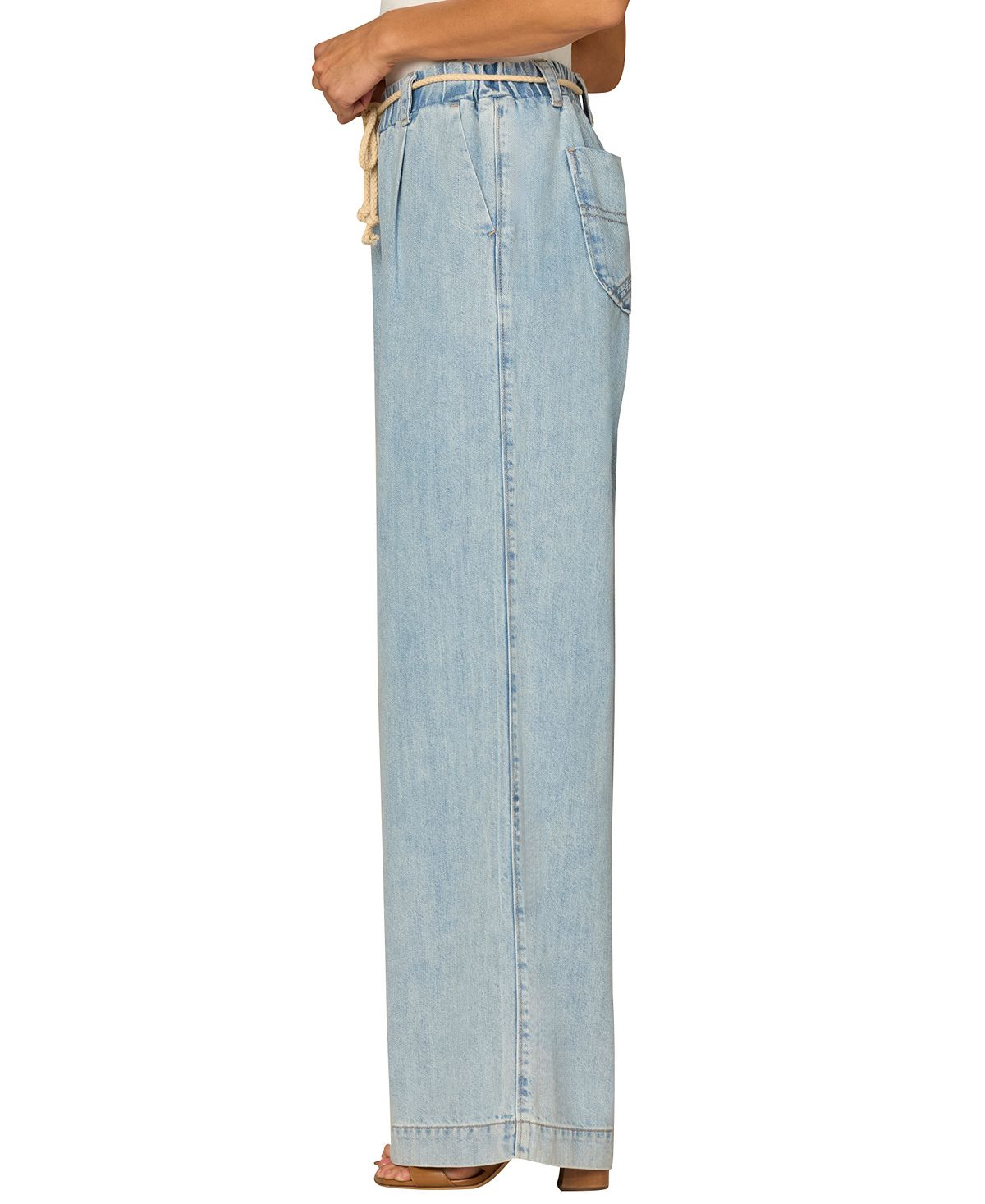Democracy Women's Pleated Wide-Leg Jeans view 2 — MAYCSS fashion products