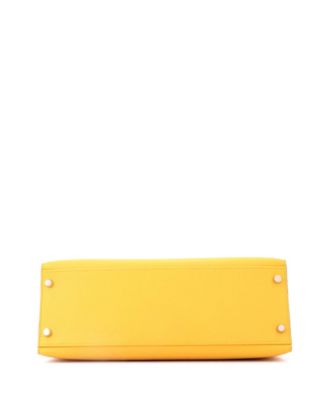 Kelly 32 Handbag Yellow Epsom with Palladium Hardware