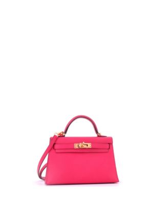 Kelly 20 Handbag Pink Epsom with Gold Hardware
