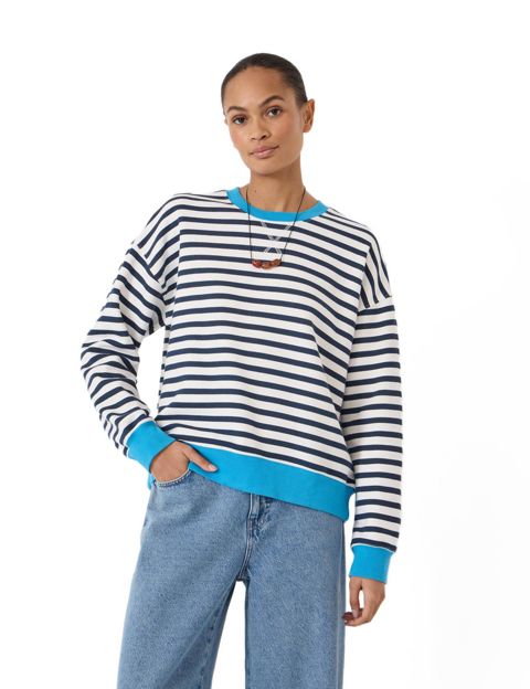 Женские толстовки Hush Luca Stripe Heavyweight, цвет: Тёмно-синий