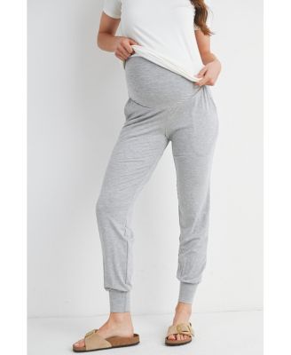 Maternity Over-the-Belly Pull-On Joggers With Side Pockets