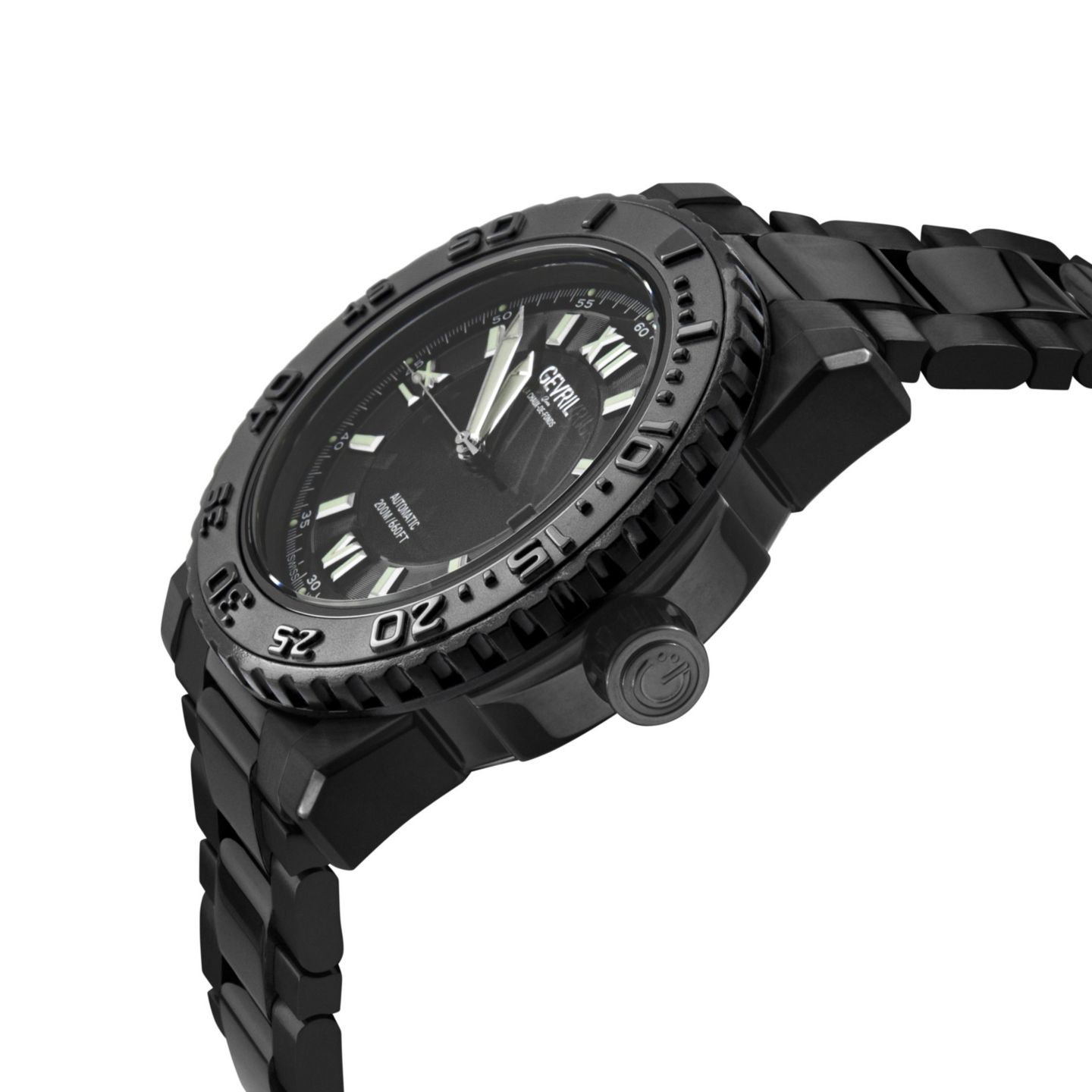 Мужские часы Gevril Seacloud Swiss Automatic IP Black Bracelet Watch — фото 2