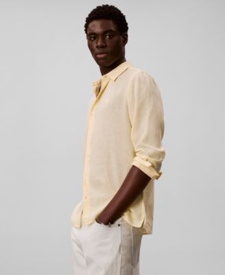 Men's Solid Linen-Blend Shirt