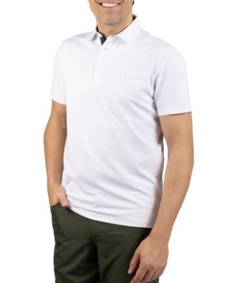 Men's Micro Grid Textured Performance Polo Shirt