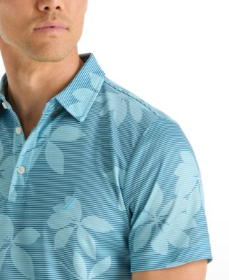 Men's Floral Print Golf Polo Shirt