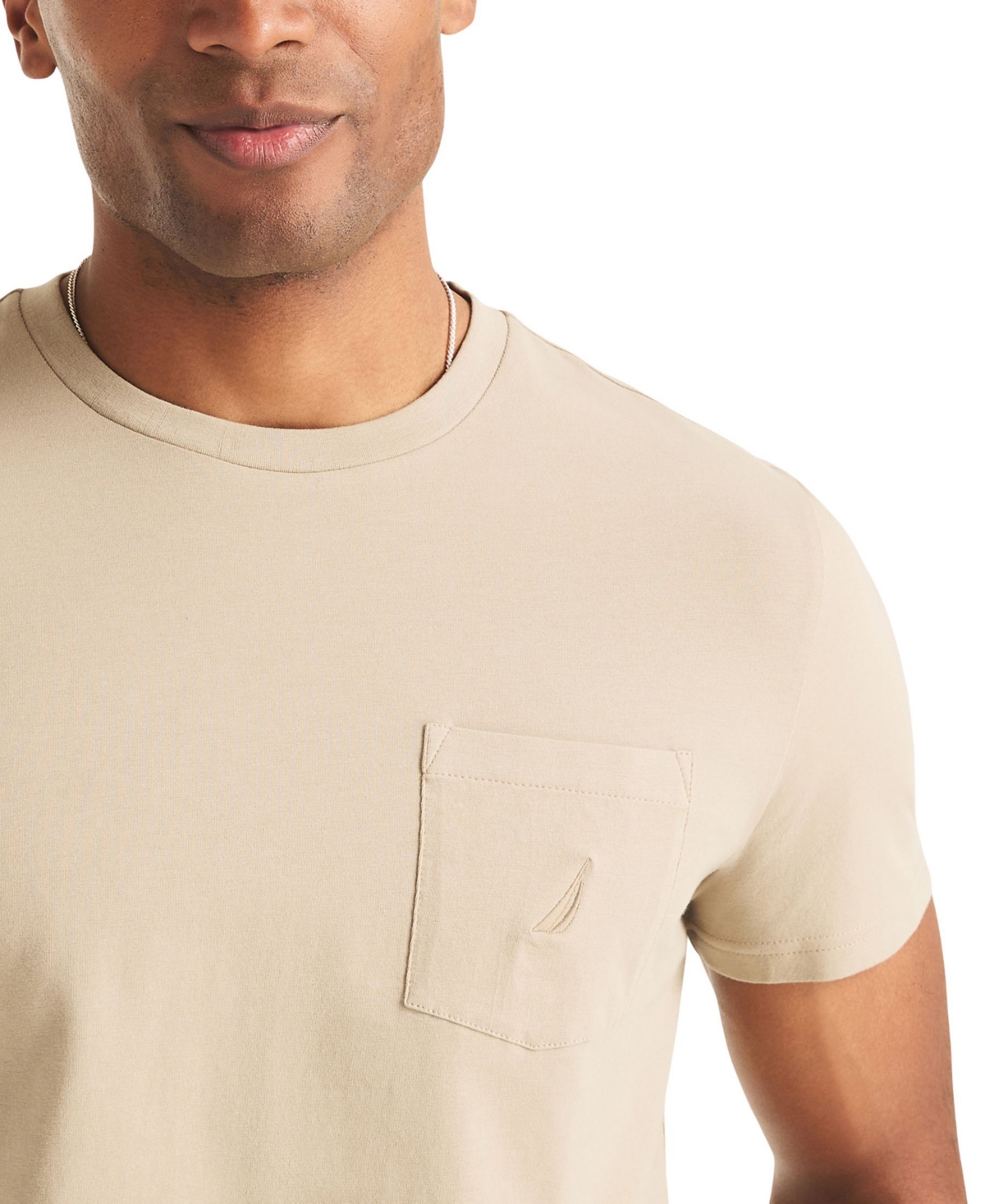 Nautica Men's Classic-Fit Solid Crew Neck Pocket T-Shirt