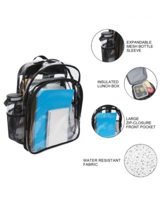 Goku 2-Piece 16" Kids Clear Backpack and Lunch Box Set For School And Travel