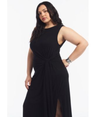 plus size knit midi dress Plus Size Ribbed Knit Belted Sweater Dress