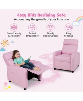 Ergonomic Kids Recliner Lounge Sofa for Ages Three to Twelve