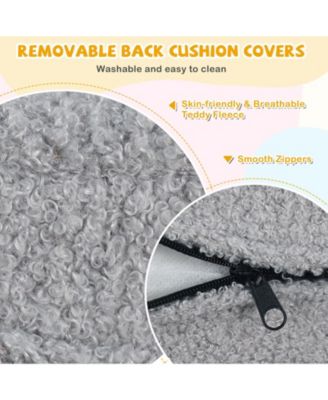 Two Seat Kids Sofa with Soft Upholstery and Wooden Frame