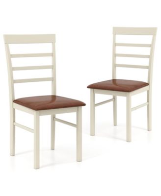 PU Leather Wooden Dining Chairs Set of Two