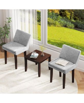 Three Piece Accent Table and Chair Set for Living Room