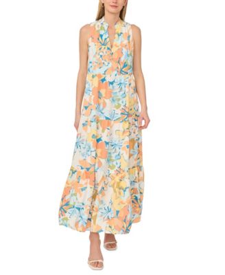 Women's Sleeveless V-Neck Maxi Dress