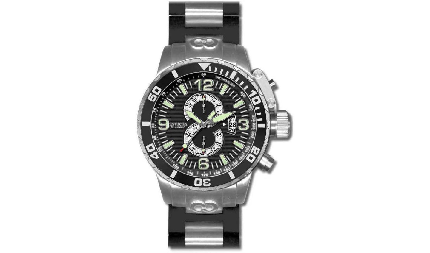 Мужские часы Invicta 4898 Corduba Quartz Chronograph Dial, цвет: Чёрный / Серебристый — фото 3
