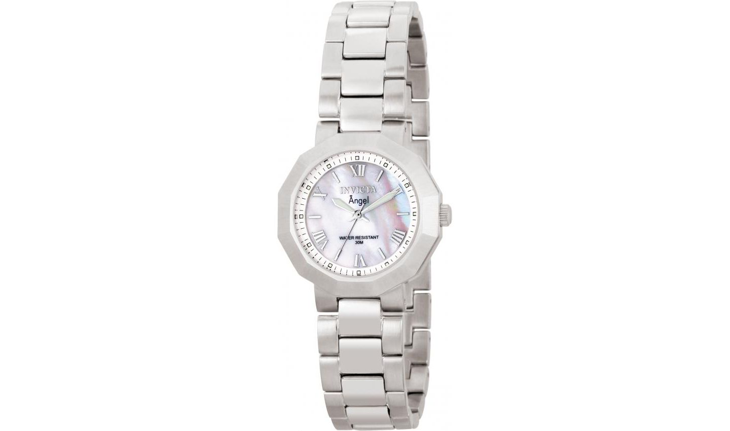 Женские часы Invicta 0542 Angel Quartz Mother of Pearl Dial, цвет: Серебряный — фото 1