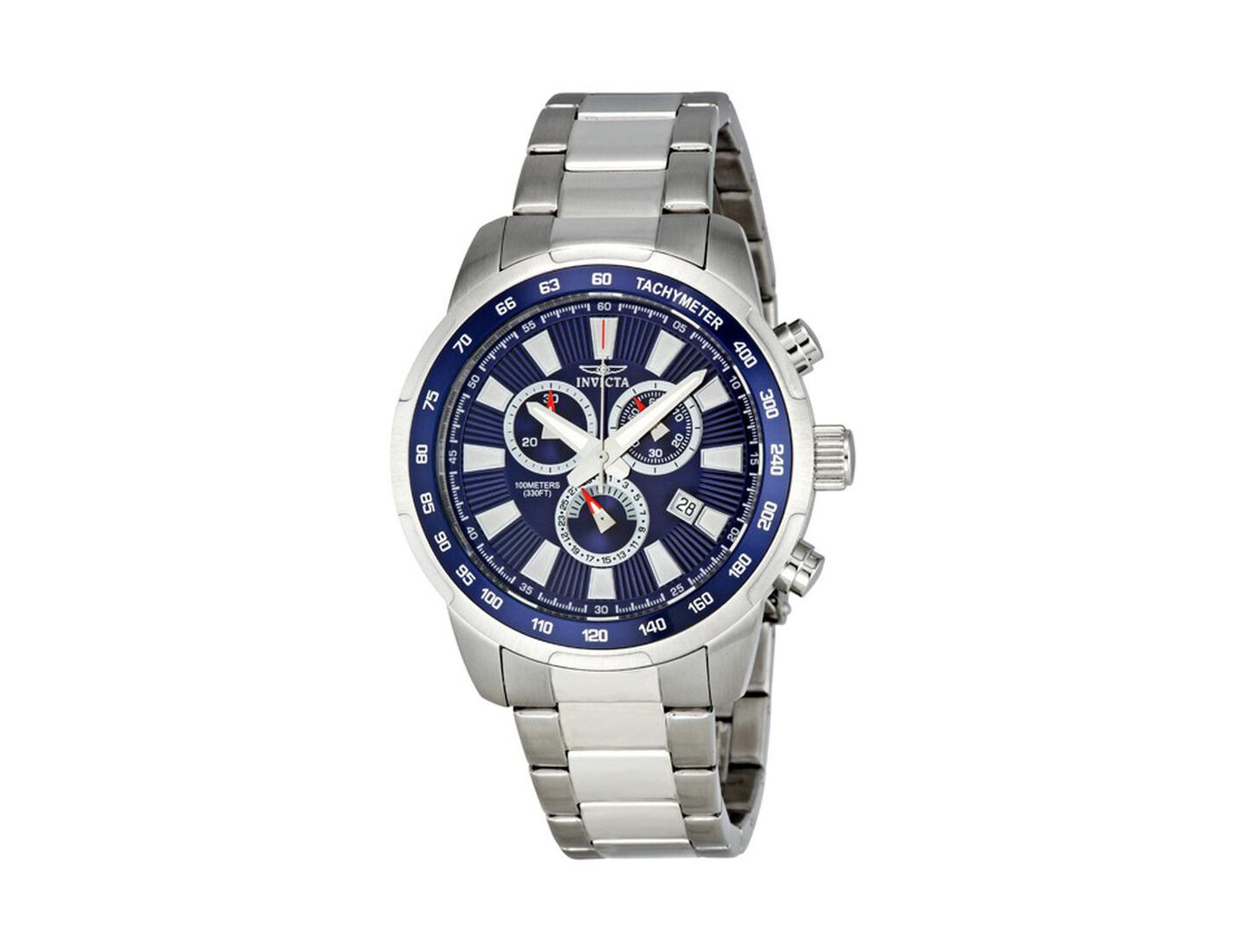 Мужские часы Invicta 1556 Specialty Quartz Chronograph Dial, цвет: Серебряный — фото 1