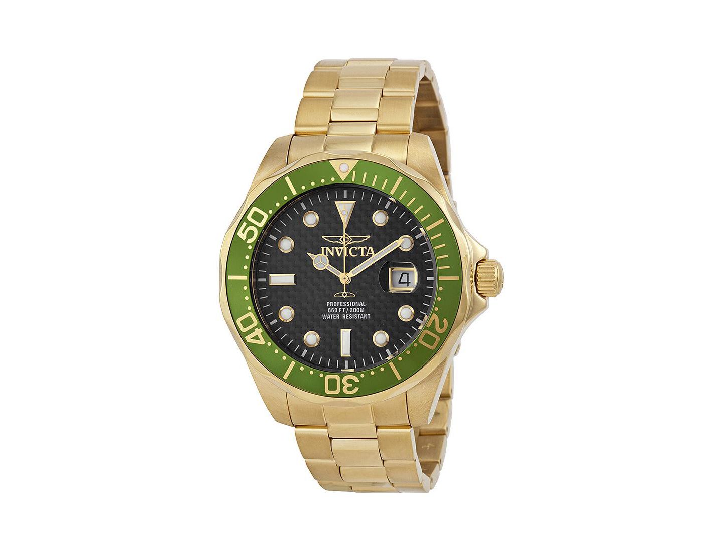 Мужские часы Invicta 14358 Pro Diver Quartz Dial, цвет: Золотой — фото 1