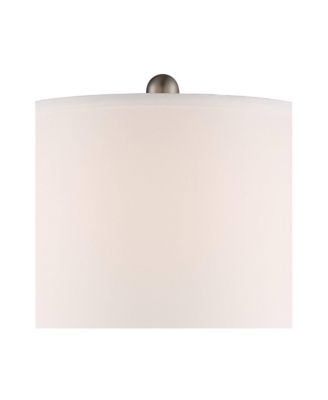 Arden 25" High Twist Column Traditional Table Lamps Set of 2 WiFi Smart Socket Silver Mercury Glass Living Room