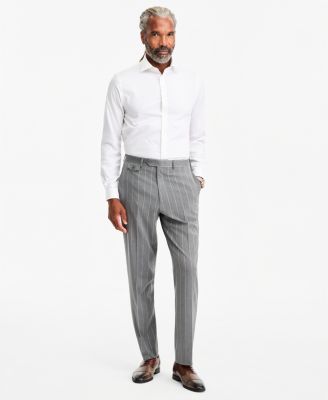 Men's Classic-Fit Gray Pinstripe Suit Separate Pants