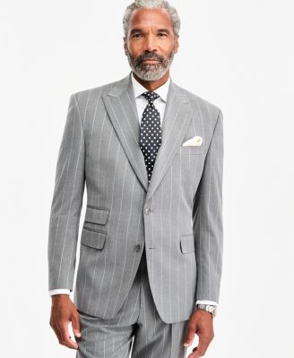 Men's Classic-Fit Gray Pinstripe Suit Separate Jacket