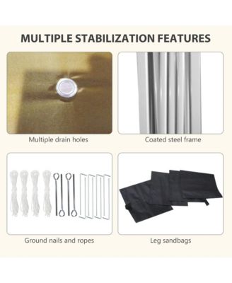 10' x 10' Pop Up Canopy with 3 Sidewalls and Carry Bag