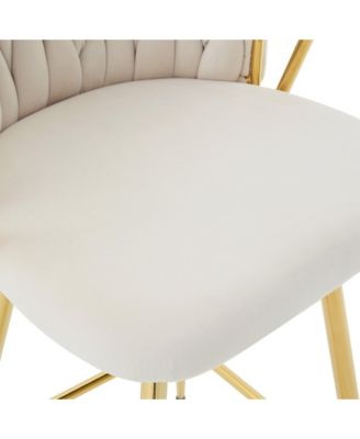 Velvet Bar Stool set Swivel Counter Height Chairs with Metal Frame and Woven Rope Backrest for Kitchen Island