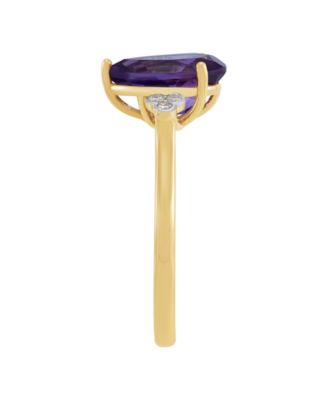Amethyst (1-1/2 ct. t.w.) & Diamond Accent Ring in 14k Yellow Gold (Also Available in Multi-Stones)