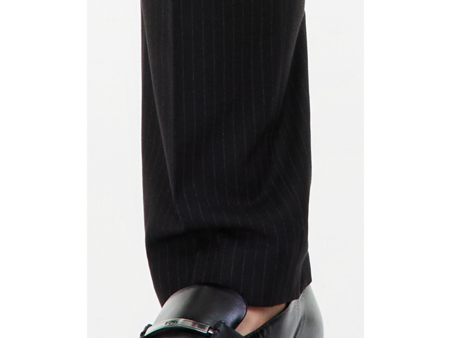 Мужские брюки Kenneth Cole Reaction Slim-Fit Black Pinstripe Techni-Cole Suit Separate, цвет: Чёрный — фото 6
