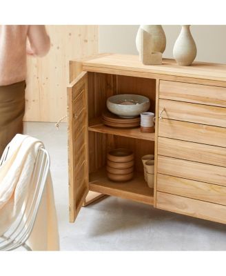 170 cm Solid Teak Minimalist Sideboard Kitchen Cupboard