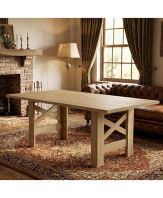 Wood Farmhouse Dining Table for 6-8, Heavy Duty Large Kitchen Table, 70.87" Long Rectangular Dining Room Tables with Strong Legs
