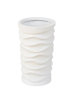 Set of 2 Waves Tall Round MgO Planters