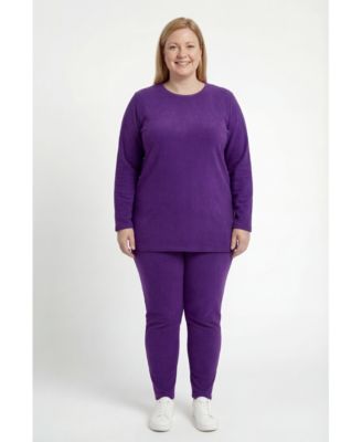 Plus Size Fleece Sweatshirt Set