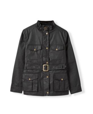 Women's British Waxed Cotton Belted Jacket