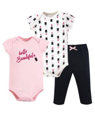 Baby Girls Treasure Soft Cotton Two-Piece Outfit Bodysuit & Pants