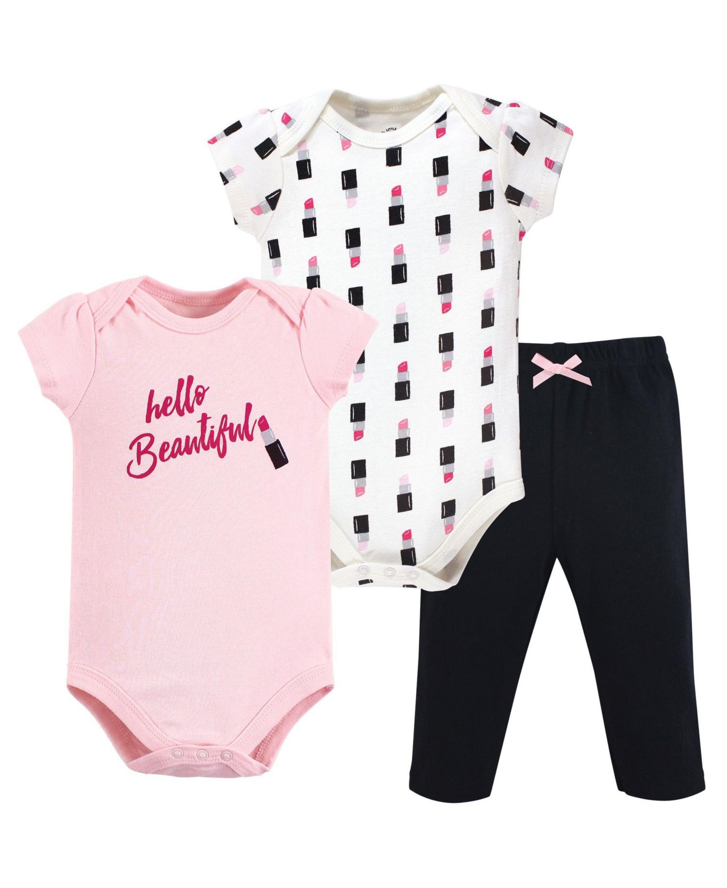 Baby Girls Treasure Soft Cotton Two-Piece Outfit Bodysuit & Pants