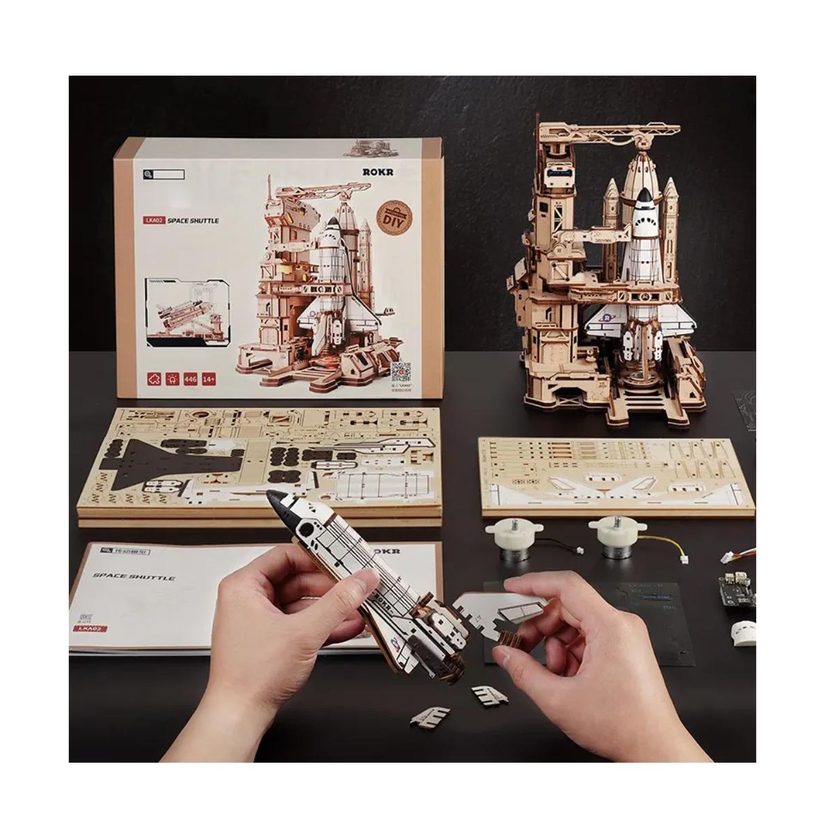 Flash Popup 3D Puzzle Space Shuttle 446pcs Diy Gears Move