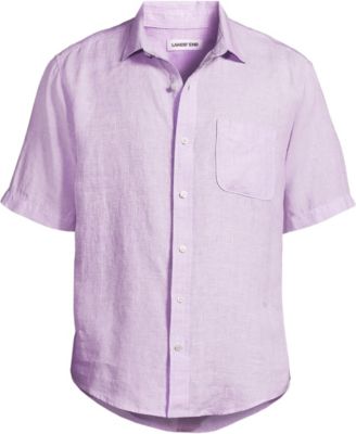 Men's Traditional Fit Short Sleeve Linen Shirt