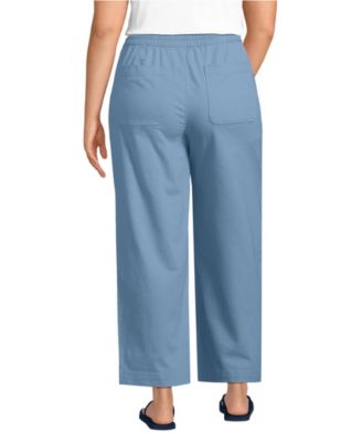 Women's Herringbone Chino High Rise Relaxed Straight Drawstring Ankle Pants
