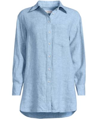 Women's Linen Oversized Button Front Shirt