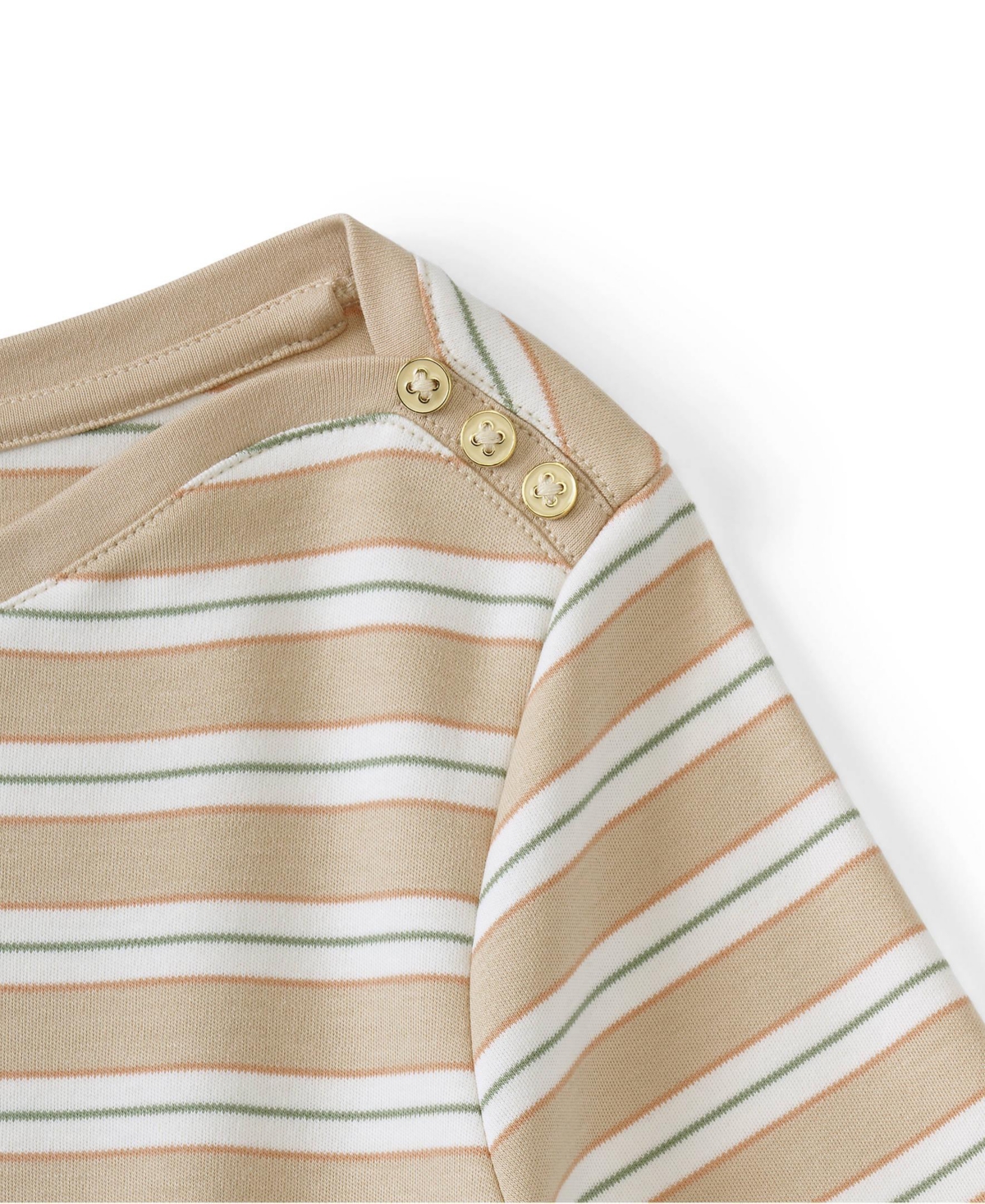 Lands' End Plus Supima Cotton Elbow Sleeve Boatneck Button Shoulder Tee