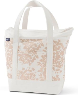 Medium Print 5 Pocket Zip Top Canvas Tote Bag
