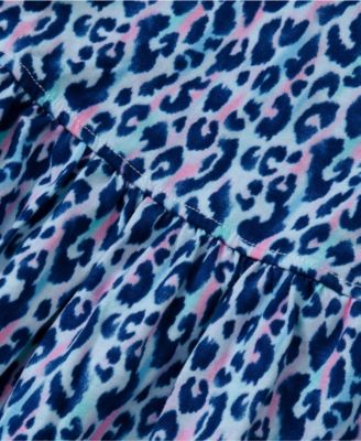 Girls Short Sleeve Gathered Waist Jersey Dress