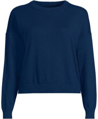 Women's Cotton Wedge Crew Neck Sweater