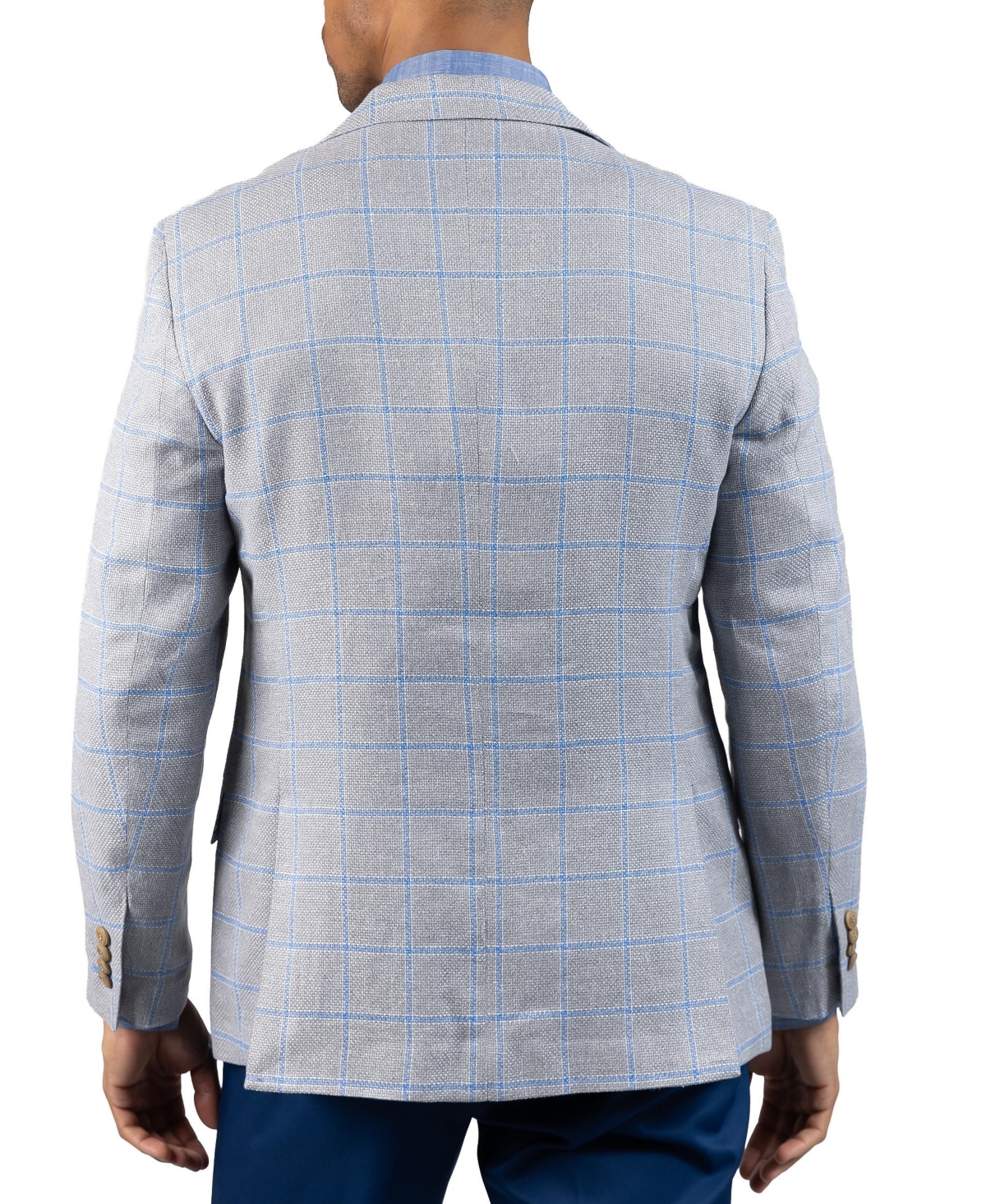 Tailorbyrd Men's Yarn Dye Windowpane Sport Coat
